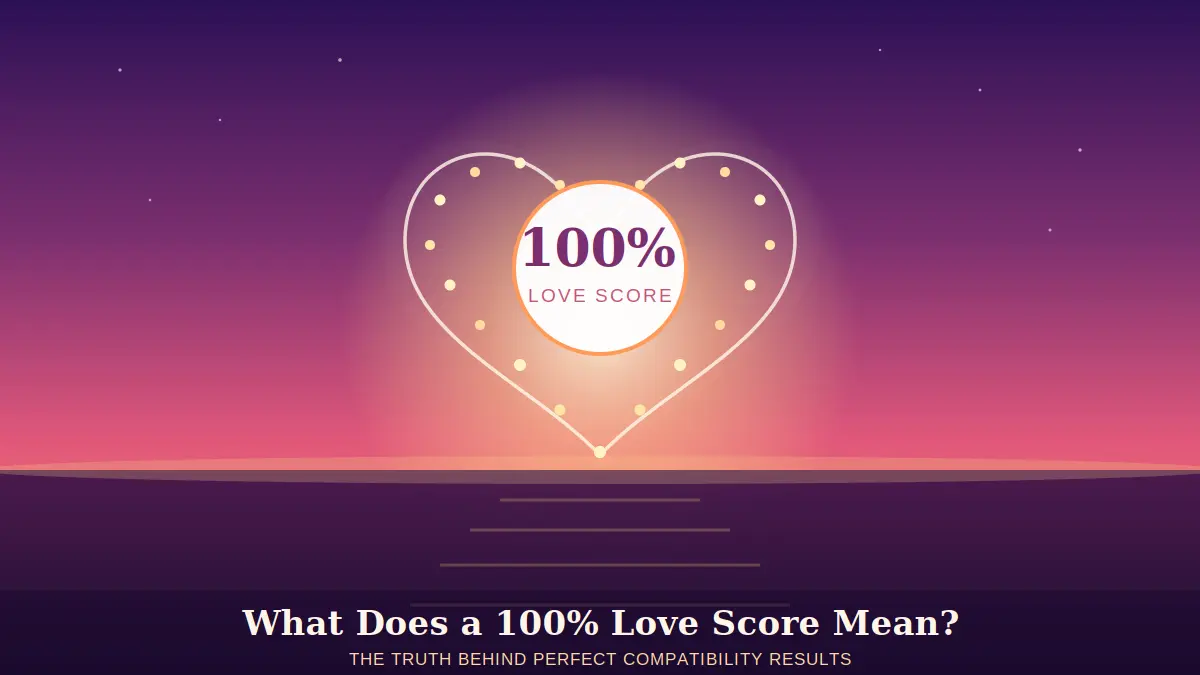 What Does 100 percent Love Score Mean